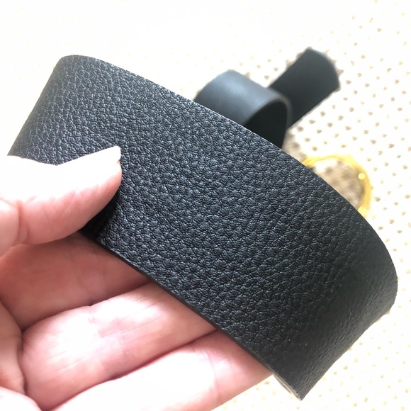 Vegan Leather Double Ring Cincher Belt - Picture 3 of 5